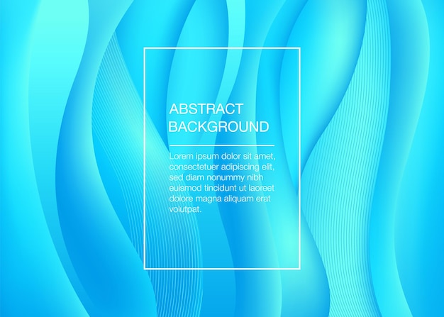 Blue abstract background with vertical waves. Vector illustration