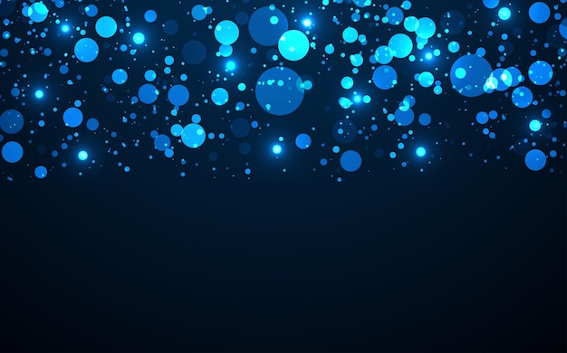 Blue abstract backgrounds with bokeh