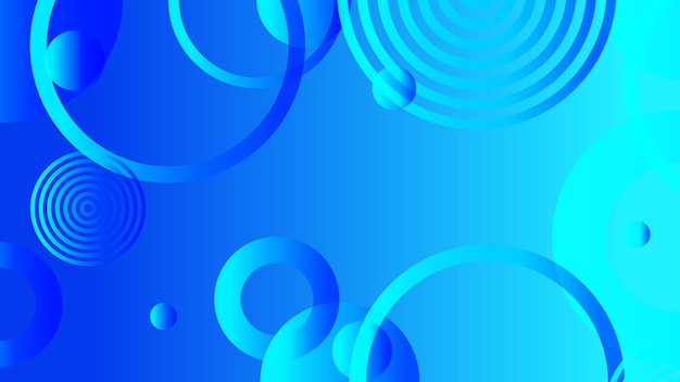 Blue abstract circle gradient modern graphic background