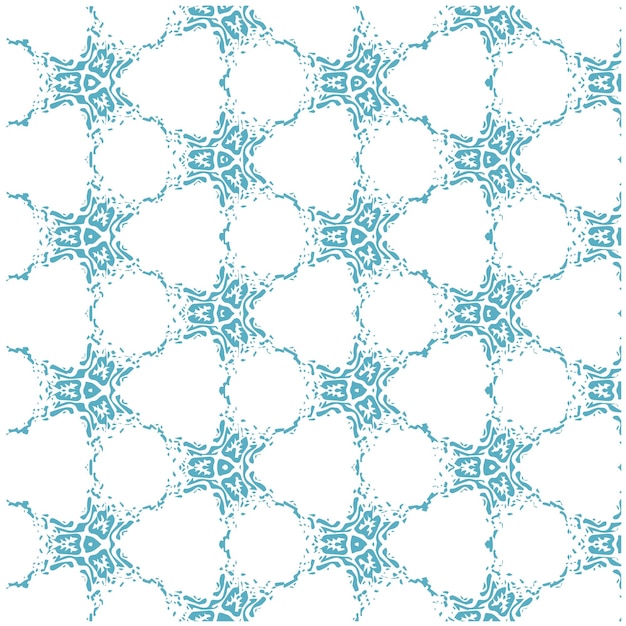 Blue Abstract Mandala or Ikat Wallpaper Pattern Background