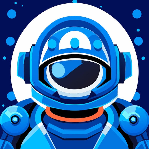 Vector blue ai robot vector illustration