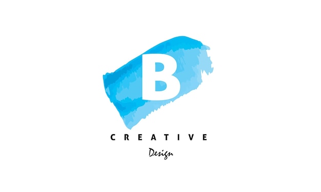 Vector blue b letter logo on a white background