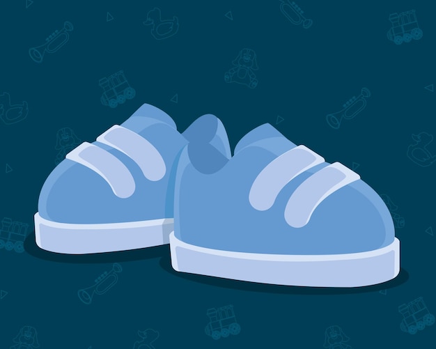 Blue baby boy shoes