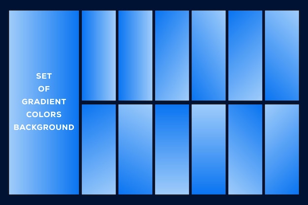 Vector blue background gradient set