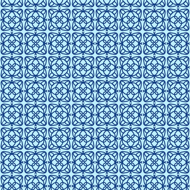 Blue background with a pattern of circles and stars.