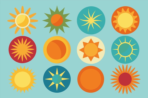 Vector a blue background with a sun and sun design