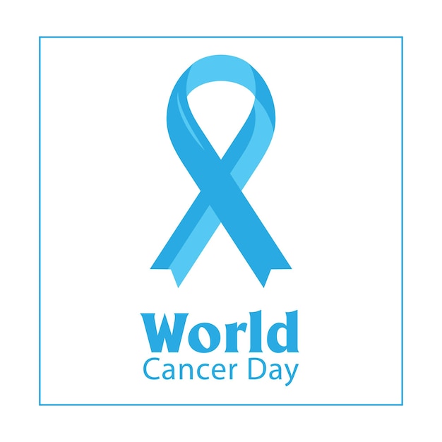 Blue badge world cancer day background