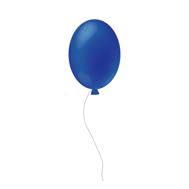 Blue balloon volume 3d Balloon for a card for a boy's birthday or 4th of July