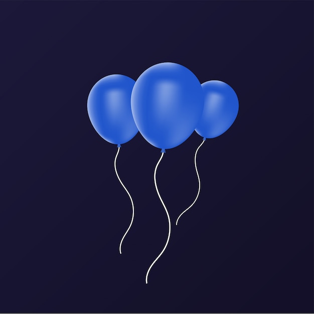 Blue Balloons Vector Illustration