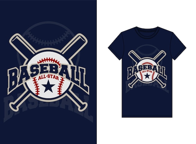 Vector a blue baseball t - shirt with the word baseball on it