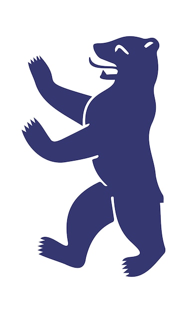 Blue Bear icon Vector illustration