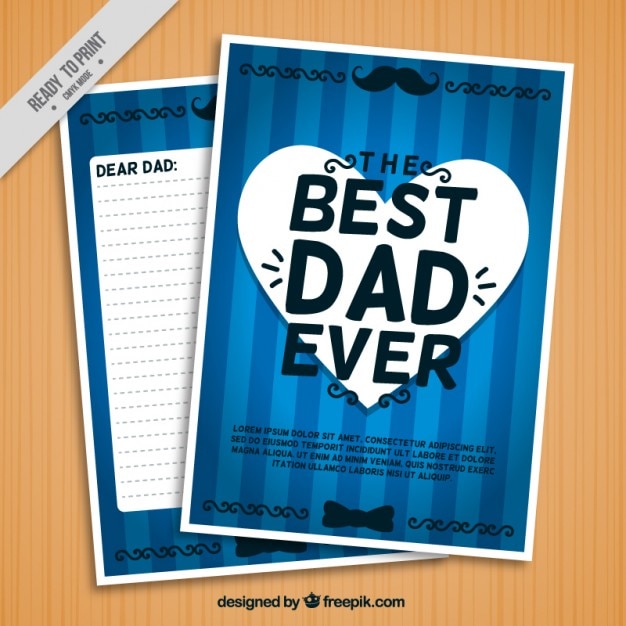 Vector blue best dad ever letter