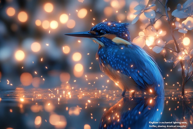 Vector a blue bird is standing on a wet surface with the words  blue bird  on it