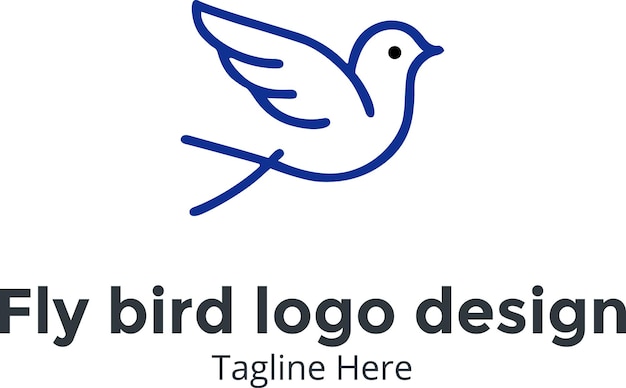 a blue bird logo with a blue bird logo on it