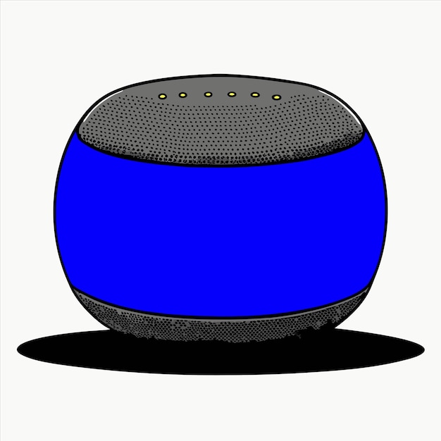 Vector a blue and black object with a blue and black background