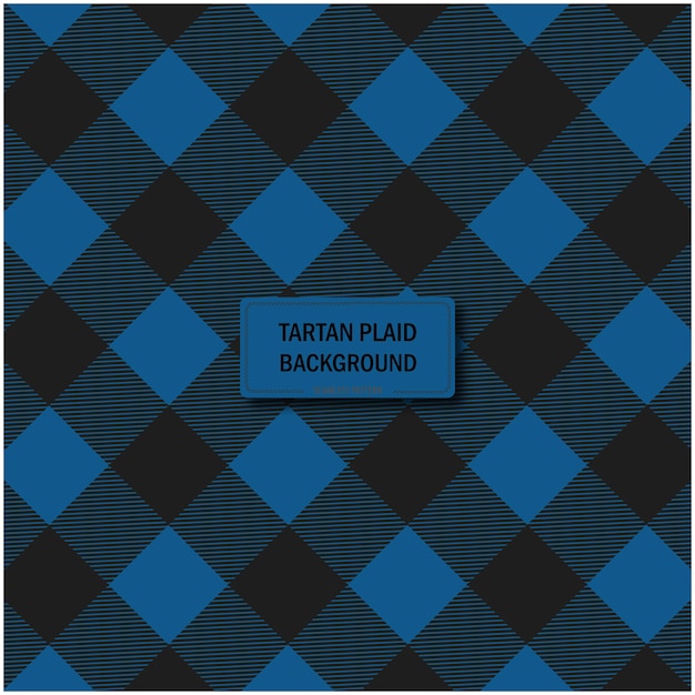 Blue and black Seamless tartan plaid pattern background textile texture