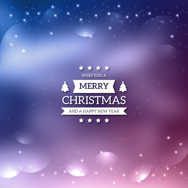 Blue Blurred Christmas Background