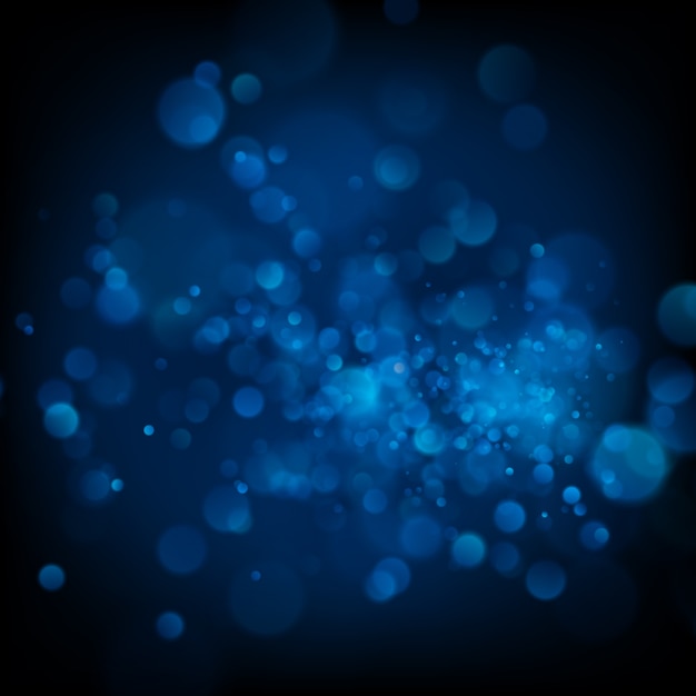 Blue bokeh abstract background.