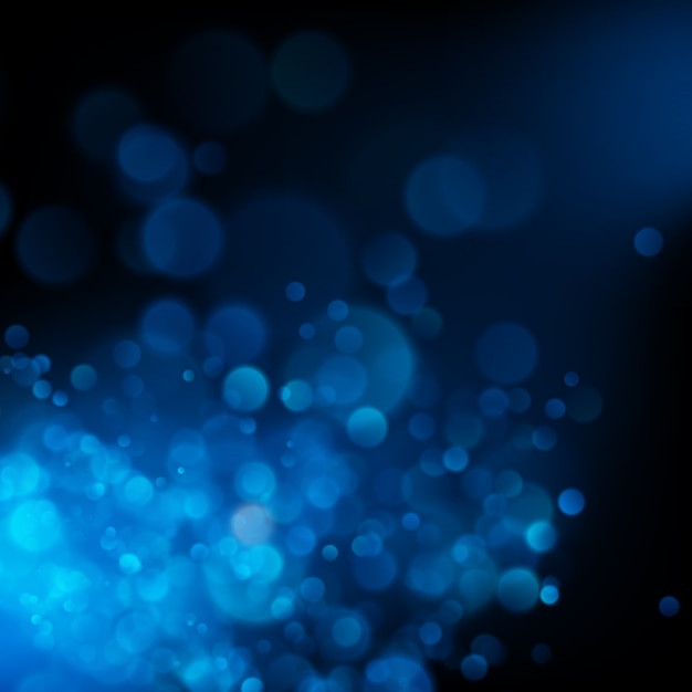 Blue bokeh abstract background.