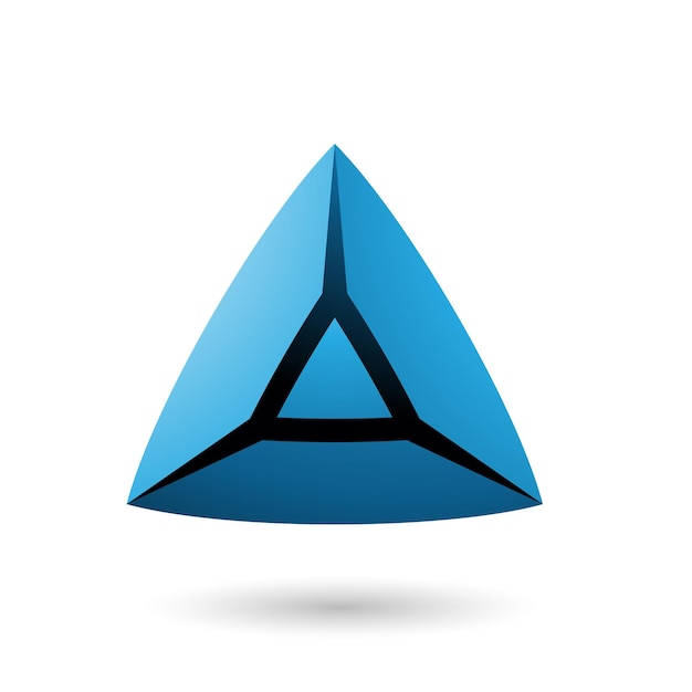 Blue and Bold 3d Triangle Vector Illustration