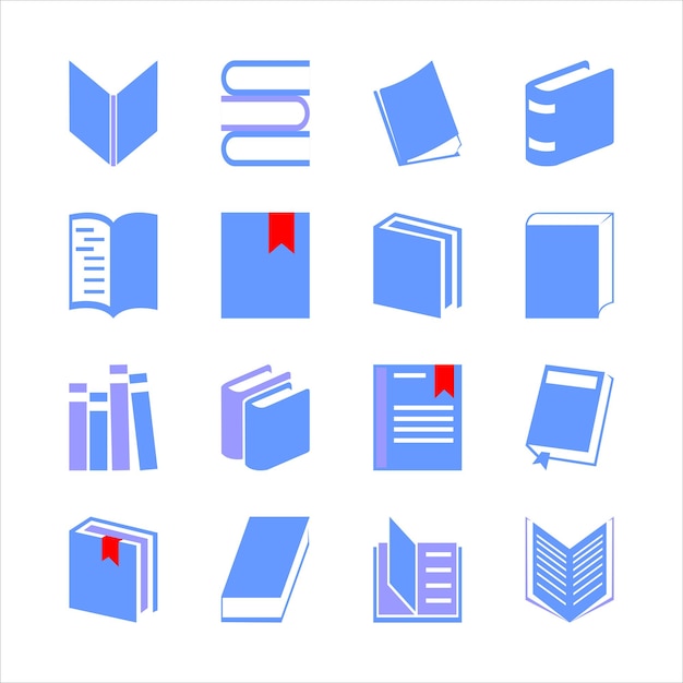 blue book icons collection, can be used for digital and print