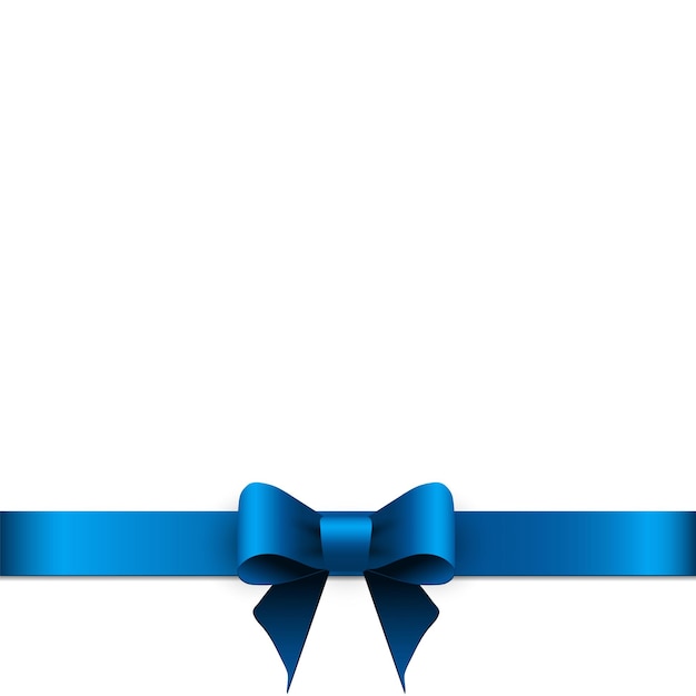 Vector blue bow