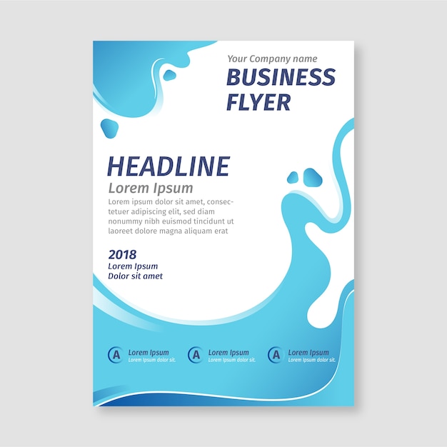 blue business flyer