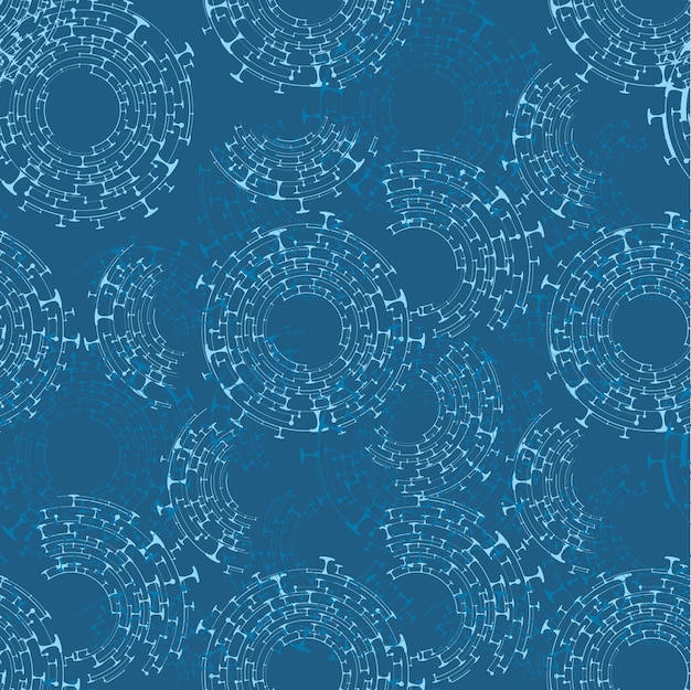 Blue business vector background with abstract circle shapes