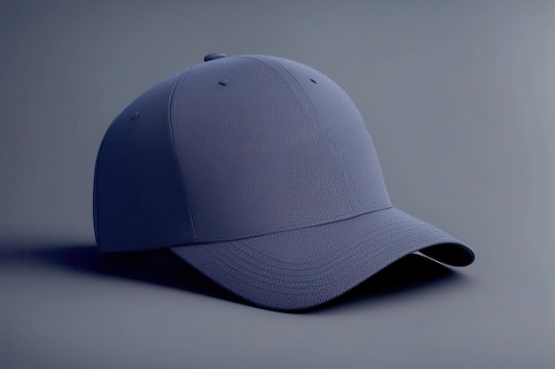 a blue cap with a blue logo on it