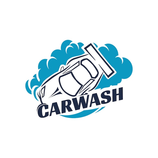 Blue Car Wash Auto Detailing Logo