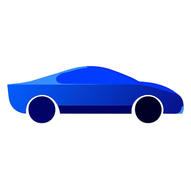 blue car on a white background vector illustration