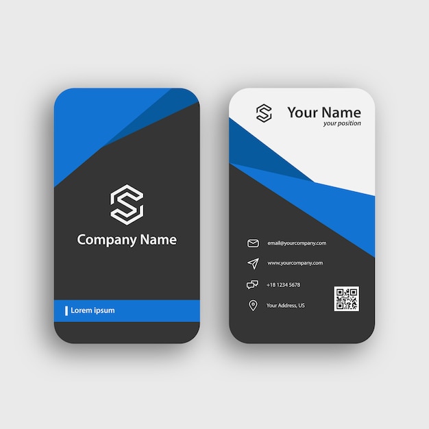 Blue Clean Professional Business Card