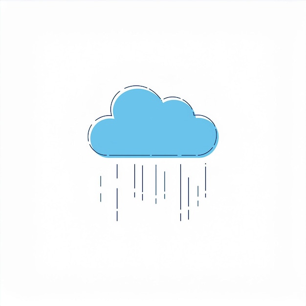 a blue cloud with rain drops on it