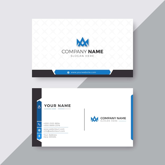 Blue color business card creative design