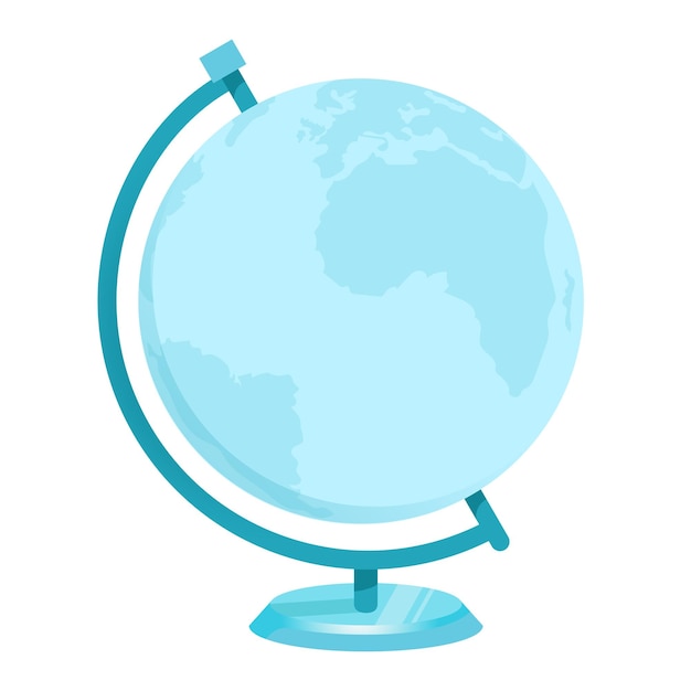 Blue color globe with blue continents