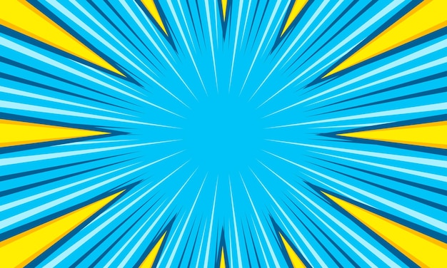 Blue comic burst abstract background