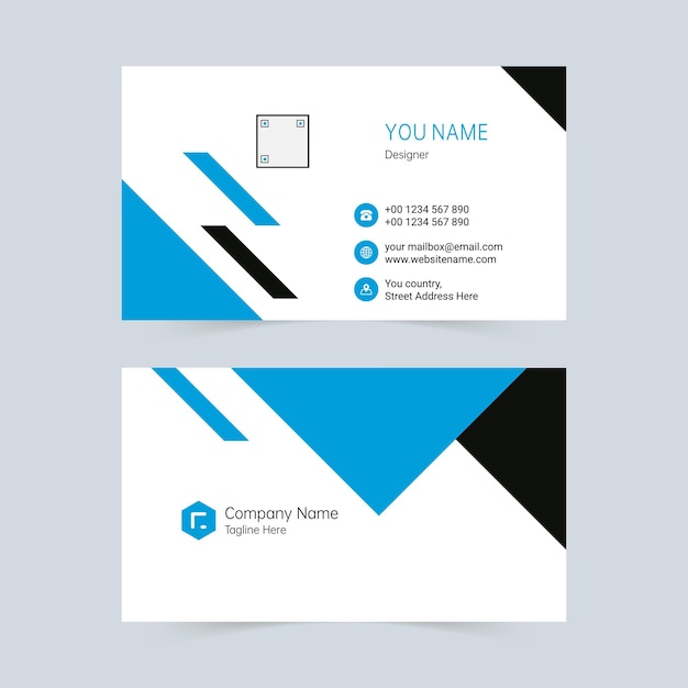 Blue corporate business card