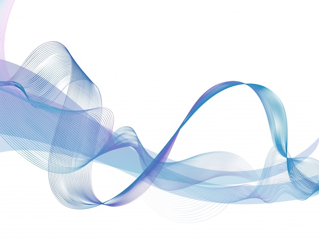 Blue creative abstract waves design.