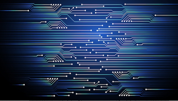 Blue cyber circuit future technology concept background