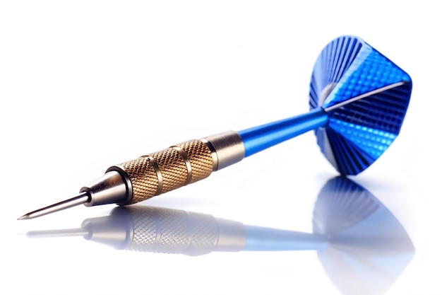 blue Darts arrow on white Background