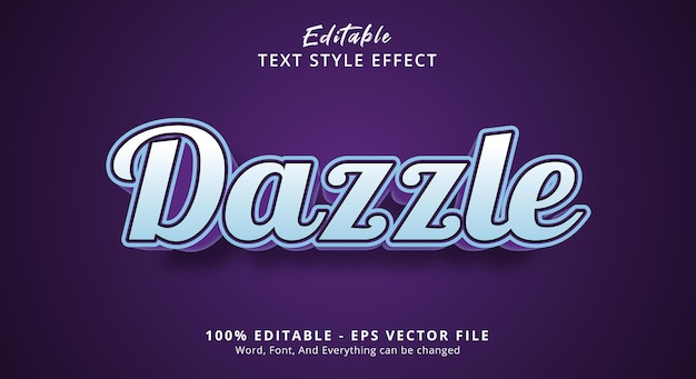 Blue Dazzle Text Style Effect Editable Text Effect