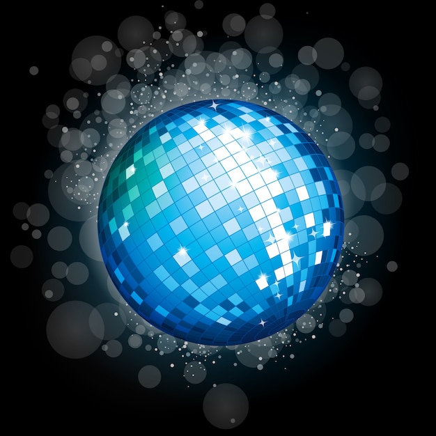 Blue disco ball