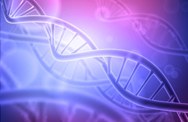 Blue DNA structure.  illustration