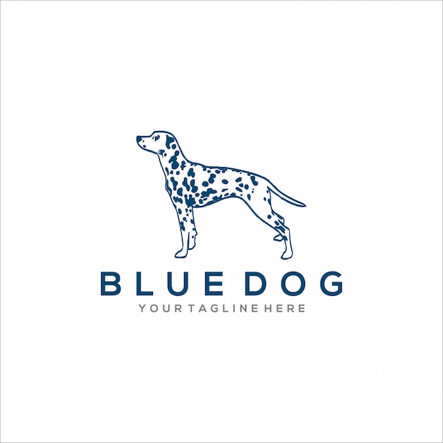 Blue dog logo design