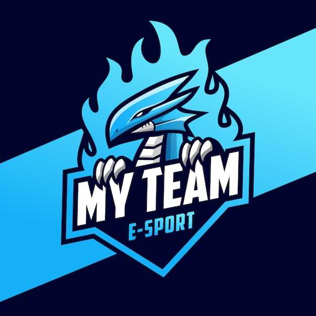 BLUE DRAGON E SPORT LOGO TEMPLATE