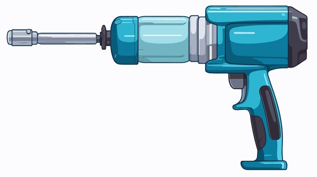 Vector a blue drill with a blue handle and a blue plastic handle