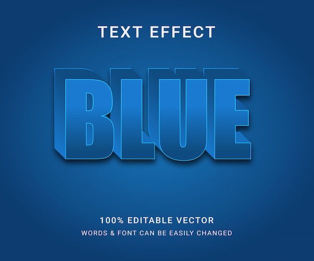 Blue Editable Text Effect