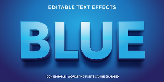 Blue Editable Text Effect