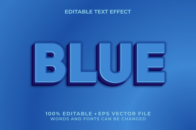 Blue Editable Text Effect