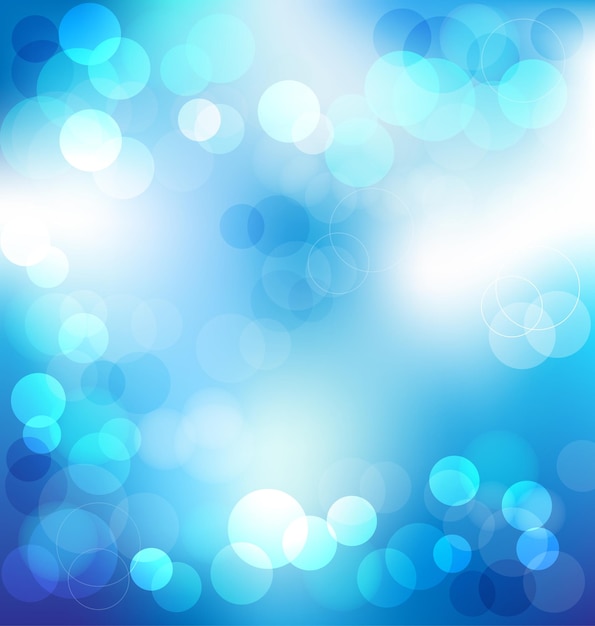 Blue elegant abstract background with bokeh lights